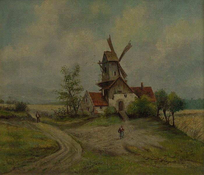 Caspar David Friedrich Landscape with mill France oil painting art